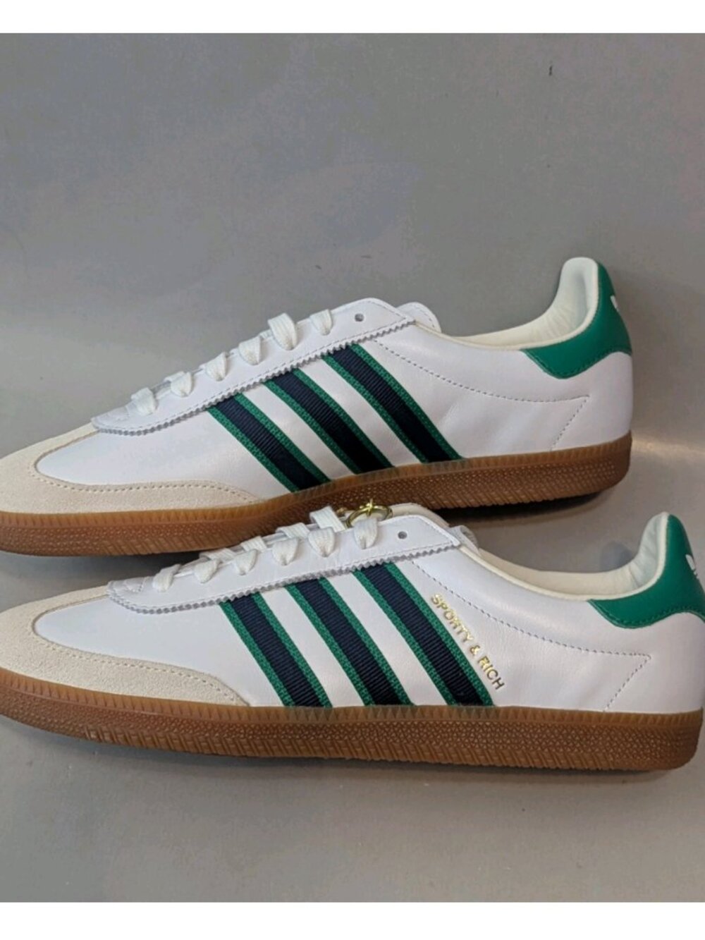 adidas Sporty & Rich AS 250 Mens 11.5 White Green JQ1353 - Picture 14 of 16